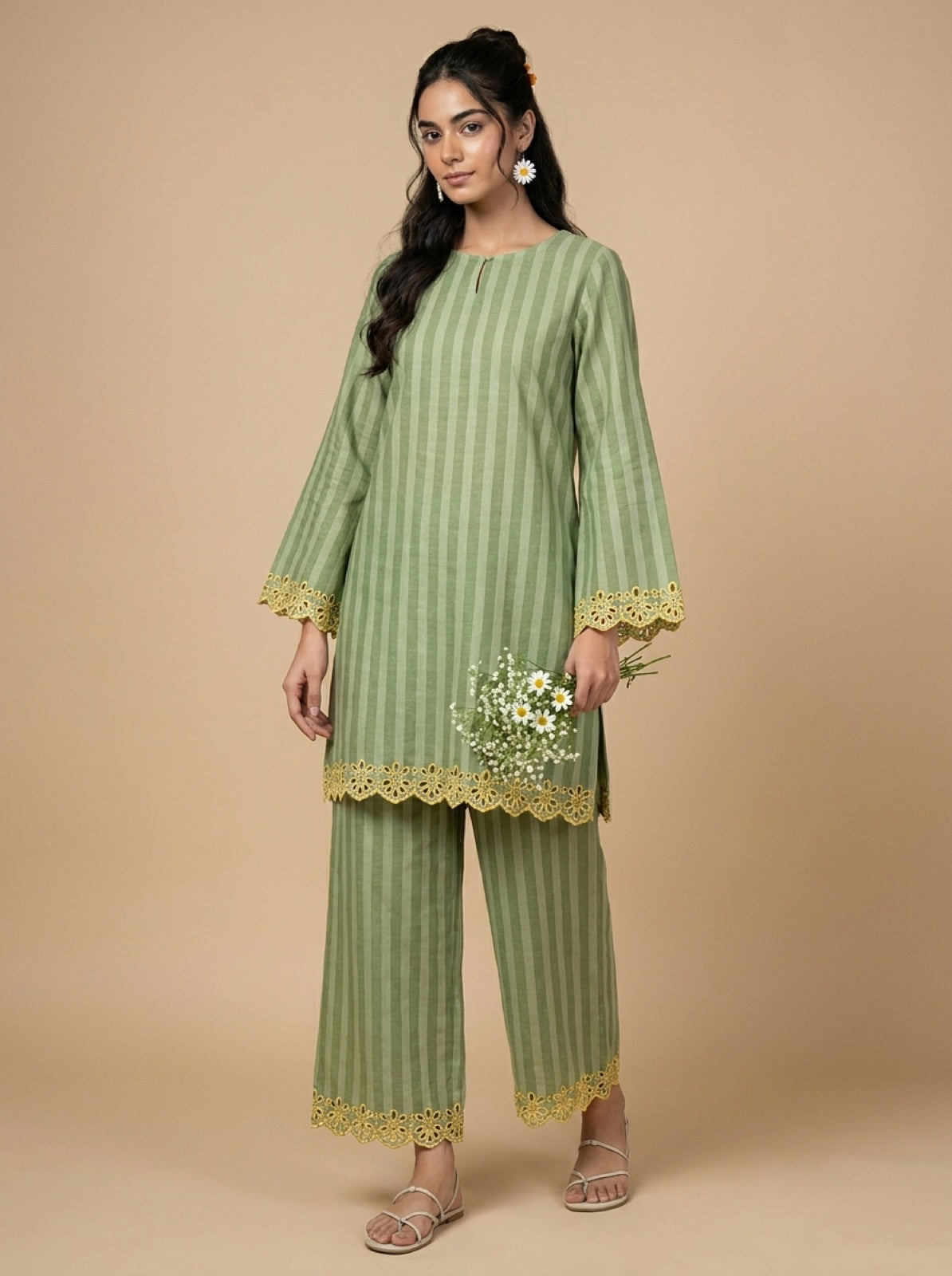 Bagh Striped Kurta Set