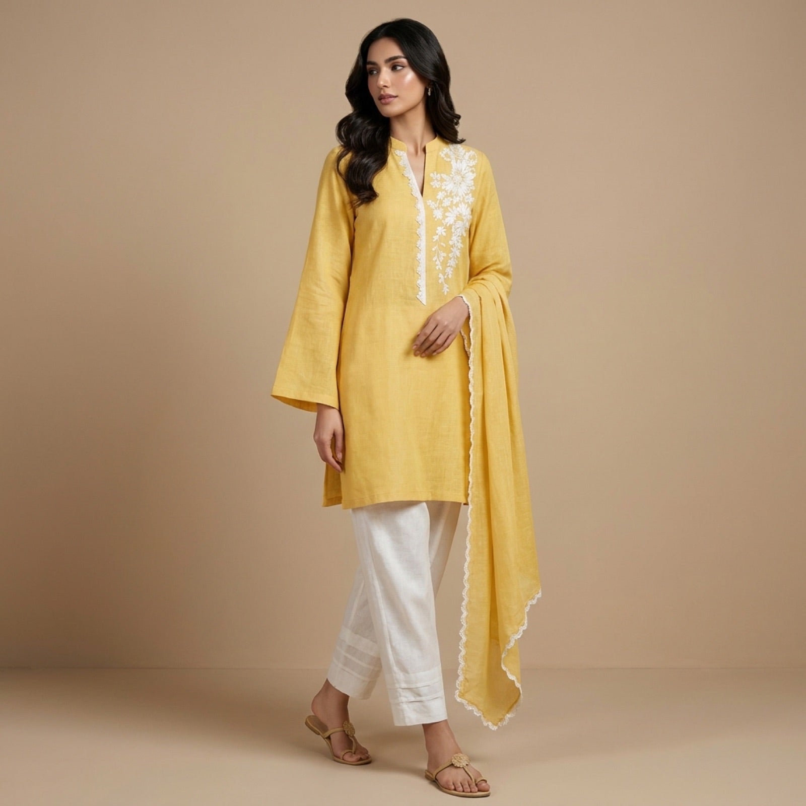 Gulnaz Marigold Kurta