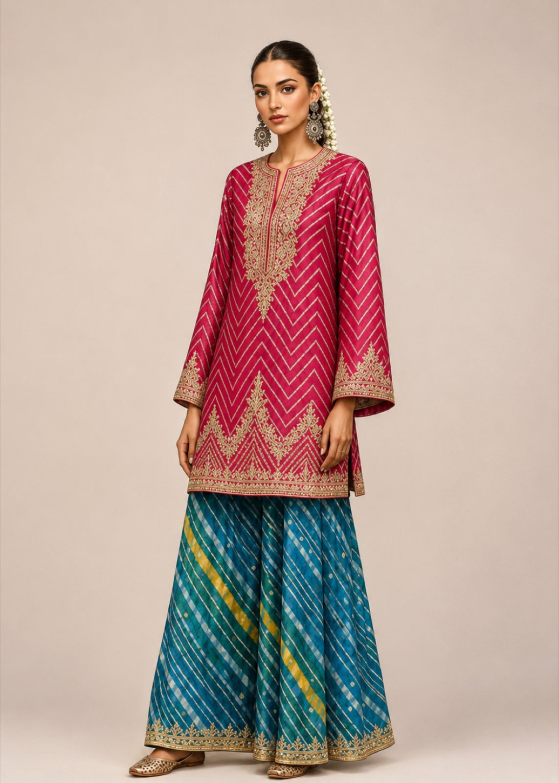 Gulabo Magenta Sharara Set