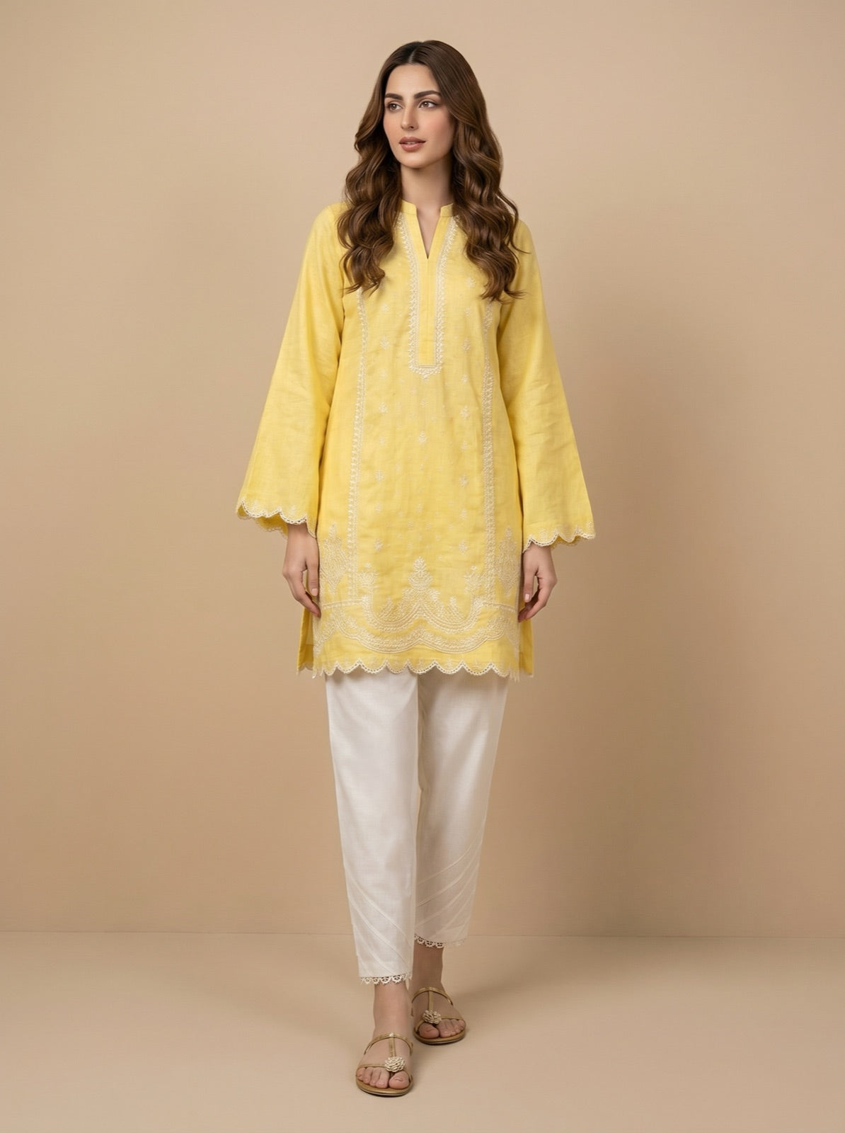 Chandni Lemon Kurta
