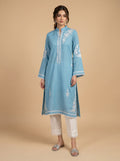 Aasmaan Powder-Blue Kurta