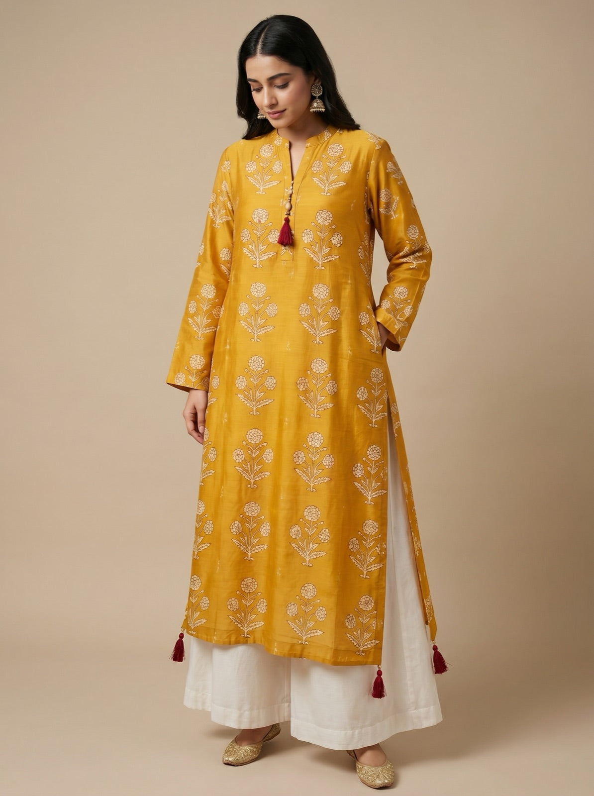 Zarrin Mustard Suit Set