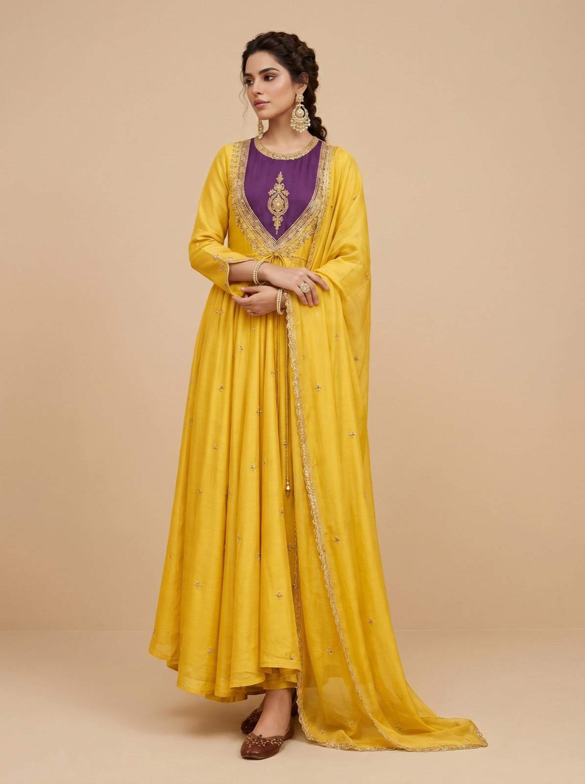 Tajdaar Daffodil Anarkali